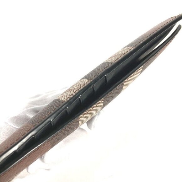 Auth BURBERRY 8052803 Long wallet giant check Bifold Long Wallet PVC Brown - Picture 7 of 12